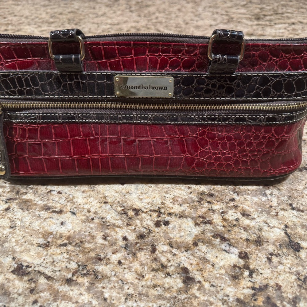 Samantha Brown new wine embossed tote.